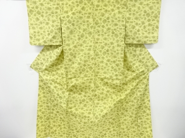 JAPANESE KIMONO / ANTIQUE HITOE KIMONO / SILK / TOKAMACHI TSUMUGI / WOVEN ABSTRACT